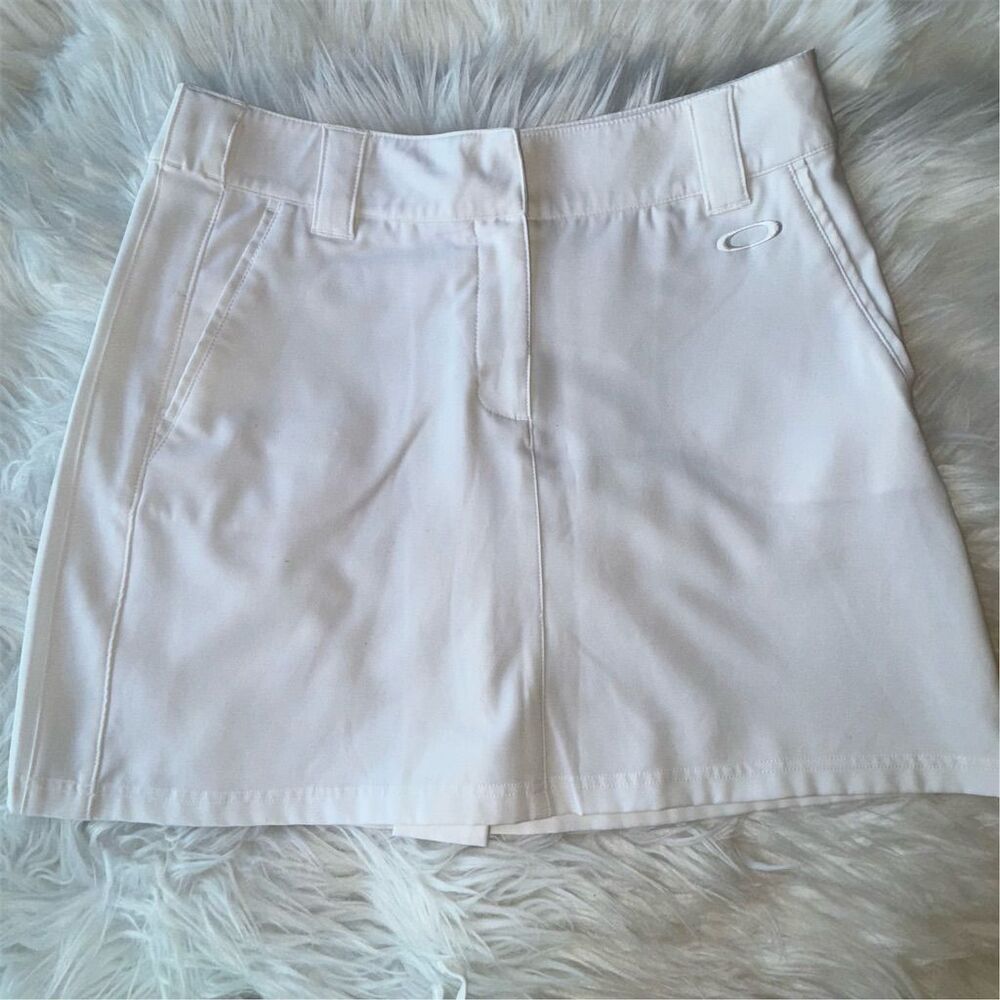 Oakley Women's White Tennis Golf Pickleball Skirt‎ with Pockets Size 8